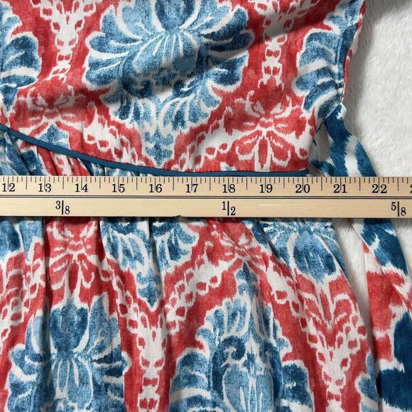 Figueroa & Flower Midi Dress Womens Sz XL Floral Belted Short Sleeve Boho - Picture 12 of 13
